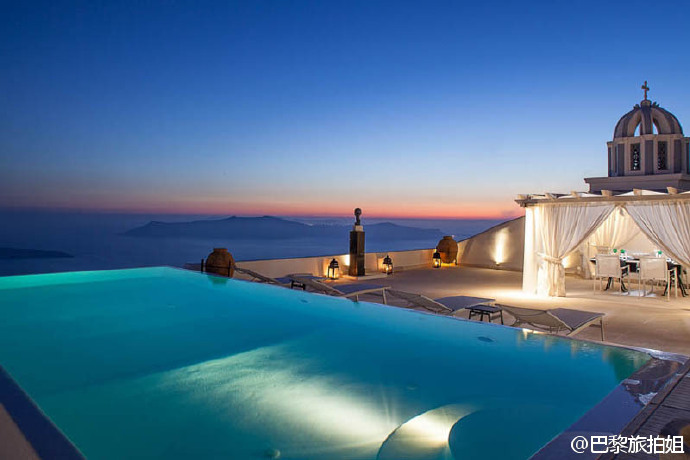 圣托里尼酒店多少钱一晚,圣托里尼大理酒店无边泳池