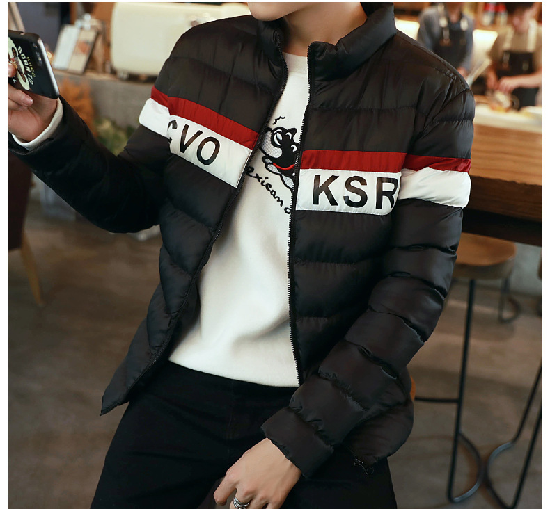 棒球领加厚棉服外套,冬日下的阳光型男