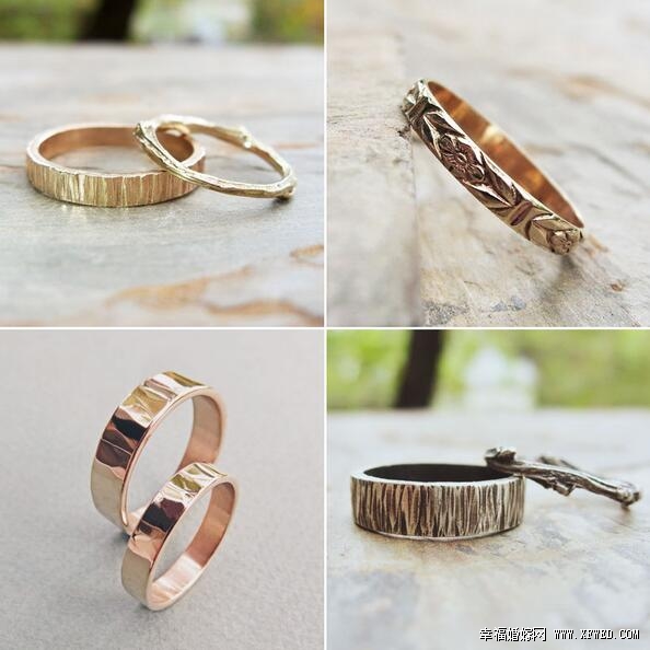 结婚金对戒简单款,简单大气的结婚对戒