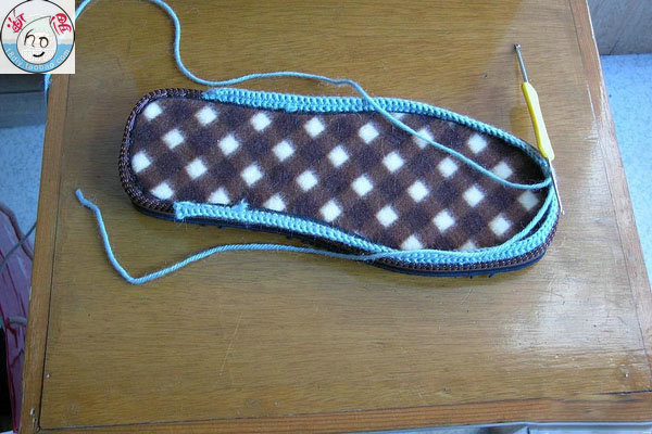 简单毛线拖鞋编织教程,文姐手工编织毛线拖鞋