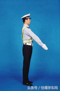 靠边停车和停止手势图解,车辆靠边停车手势图解