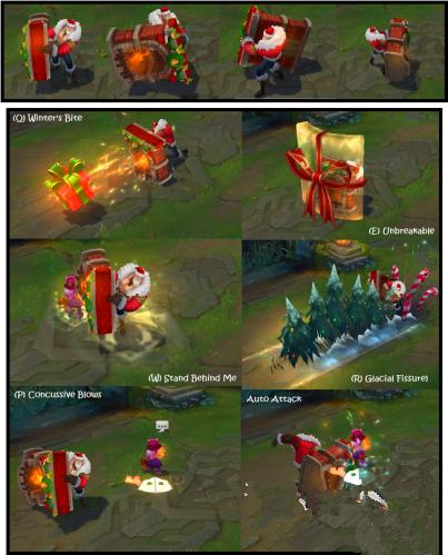 lol手游发条冰雪节皮肤特效,英雄联盟手游冰雪节发条皮肤特效