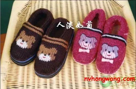 毛线拖鞋的编织方法图解小猫,可爱兔毛线拖鞋编织