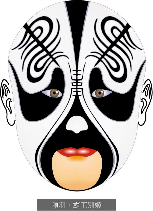 国粹脸谱重组画,国粹创意经典脸谱