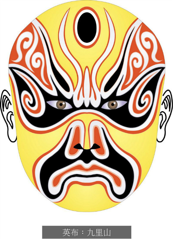 国粹脸谱重组画,国粹创意经典脸谱