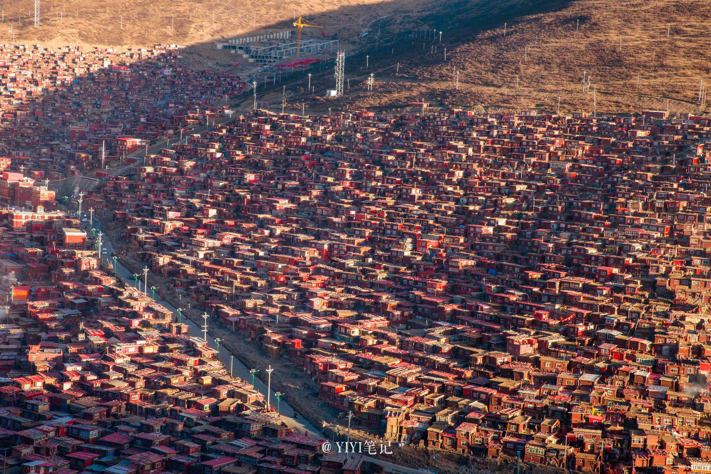 色达的冬天的美景,冬天的色达