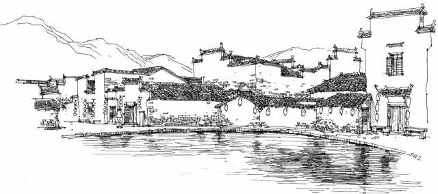 迷人的山水绘画,徽州特色烟雨江南画