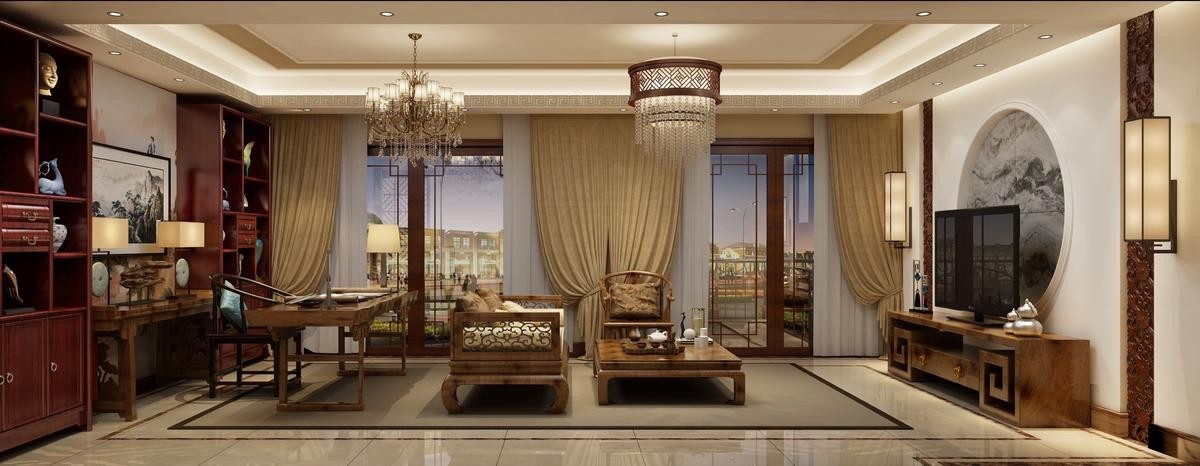 王文泉简欧别墅样板间室内设计,王文泉别墅设计