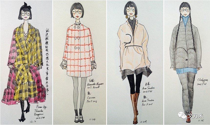 把自己每天的穿搭画出来,每天10分钟一幅速写