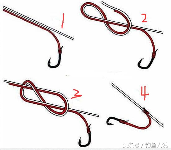手竿鱼钩的绑法图解,海竿串钩铅坠怎么装图解