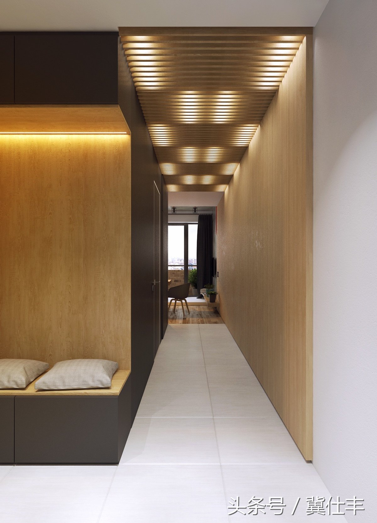 44平小户型装修进门厕所,60-70平米刀把型小户型设计