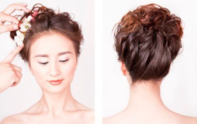 超长头发韩式盘发新娘,韩式盘发新娘2018