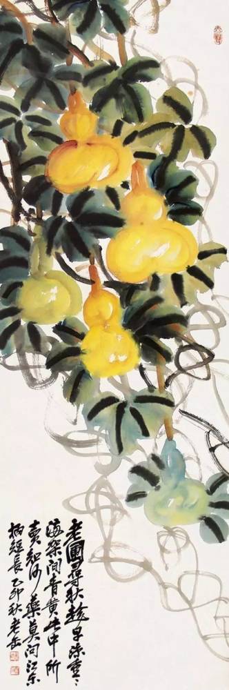 福禄双全葫芦如意图,真迹字画葫芦图案大全