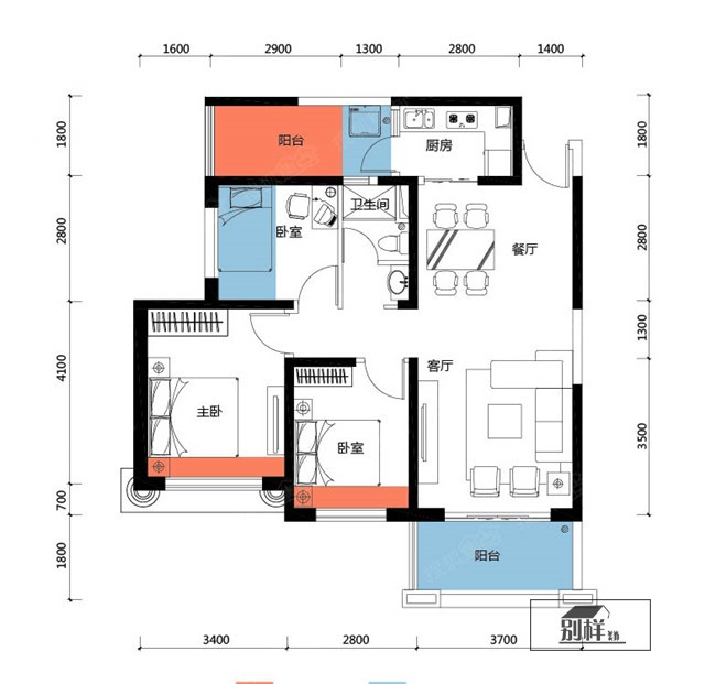 瀚林澜山A户型怎么样88㎡日式风格装修预览