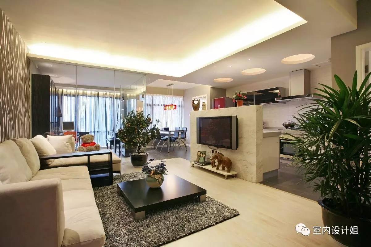 电视墙节省空间,电视墙太大用什么装饰一下