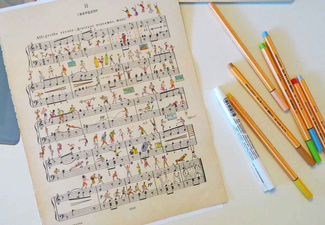 如何让五线谱音符动起来,五线谱健康动起来