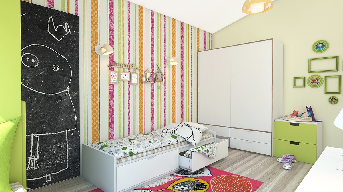 儿童墙壁装饰体验,孩子房间墙壁装饰