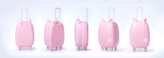 有史以来最可爱梦幻的猫耳朵Fravel行李箱？拥有透明拉杆+会动的猫耳朵