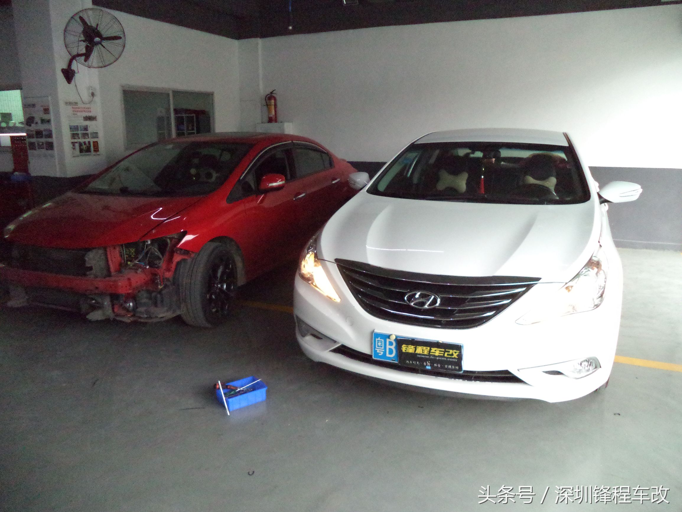 回家一趟车灯不够用，返深后立马到店升级原装Q5透镜，效果逆天