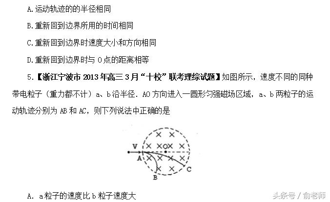 高中物理粒子在磁场运动专题解析,高中物理磁场对运动电荷的作用力
