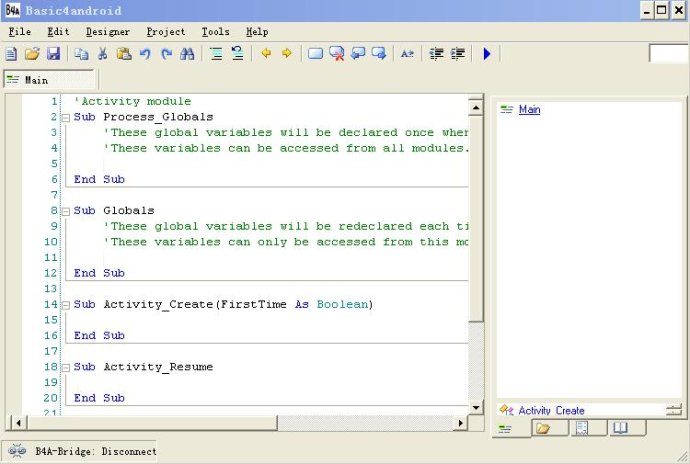 搭建好B4A开发环境，编写手机APP像VB一样简单