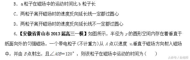 高中物理粒子在磁场运动专题解析,高中物理磁场对运动电荷的作用力