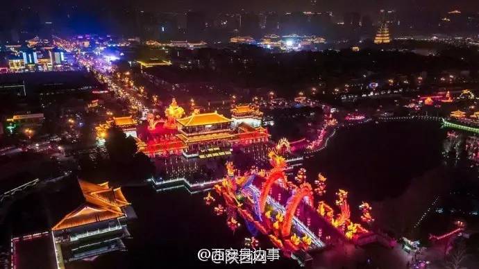 西安大唐芙蓉园花灯夜景视频,西安大唐芙蓉园灯会和城墙灯会
