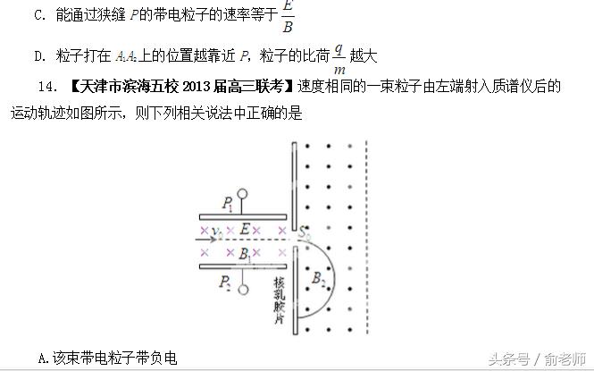 高中物理粒子在磁场运动专题解析,高中物理磁场对运动电荷的作用力