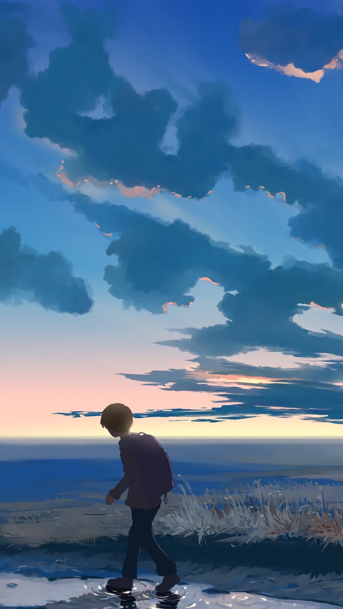 二次元壁纸动漫美女风景,二次元卡通壁纸手绘