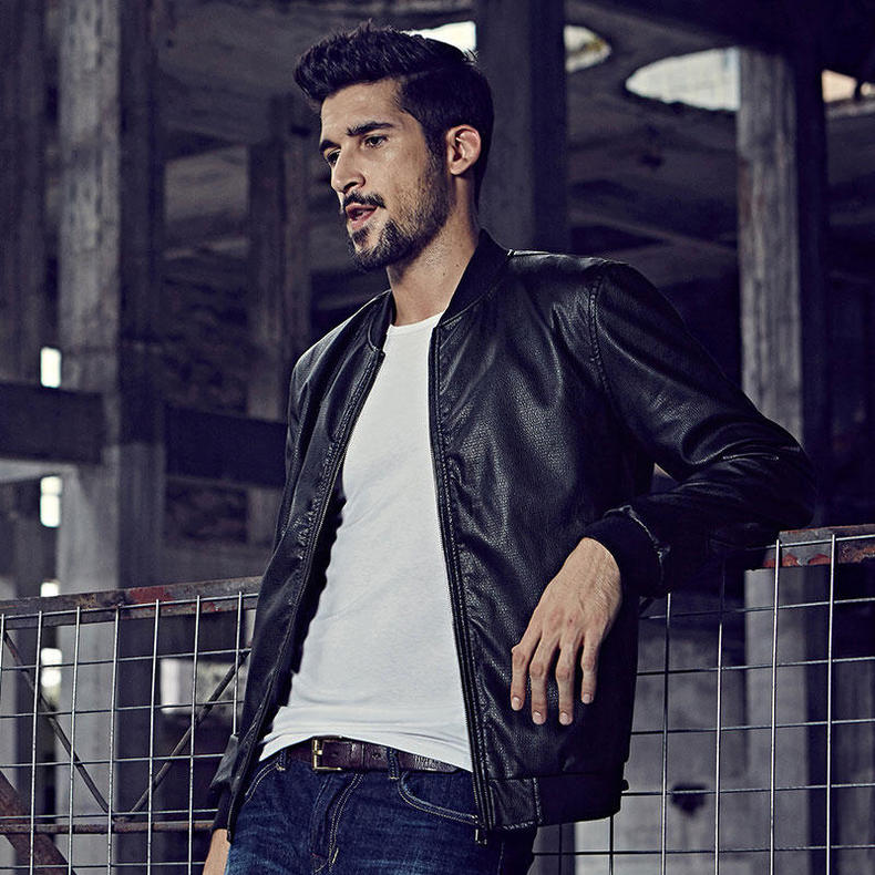 帅帅气气的机车风小皮衣,机车潮流皮衣男款痞帅高级感