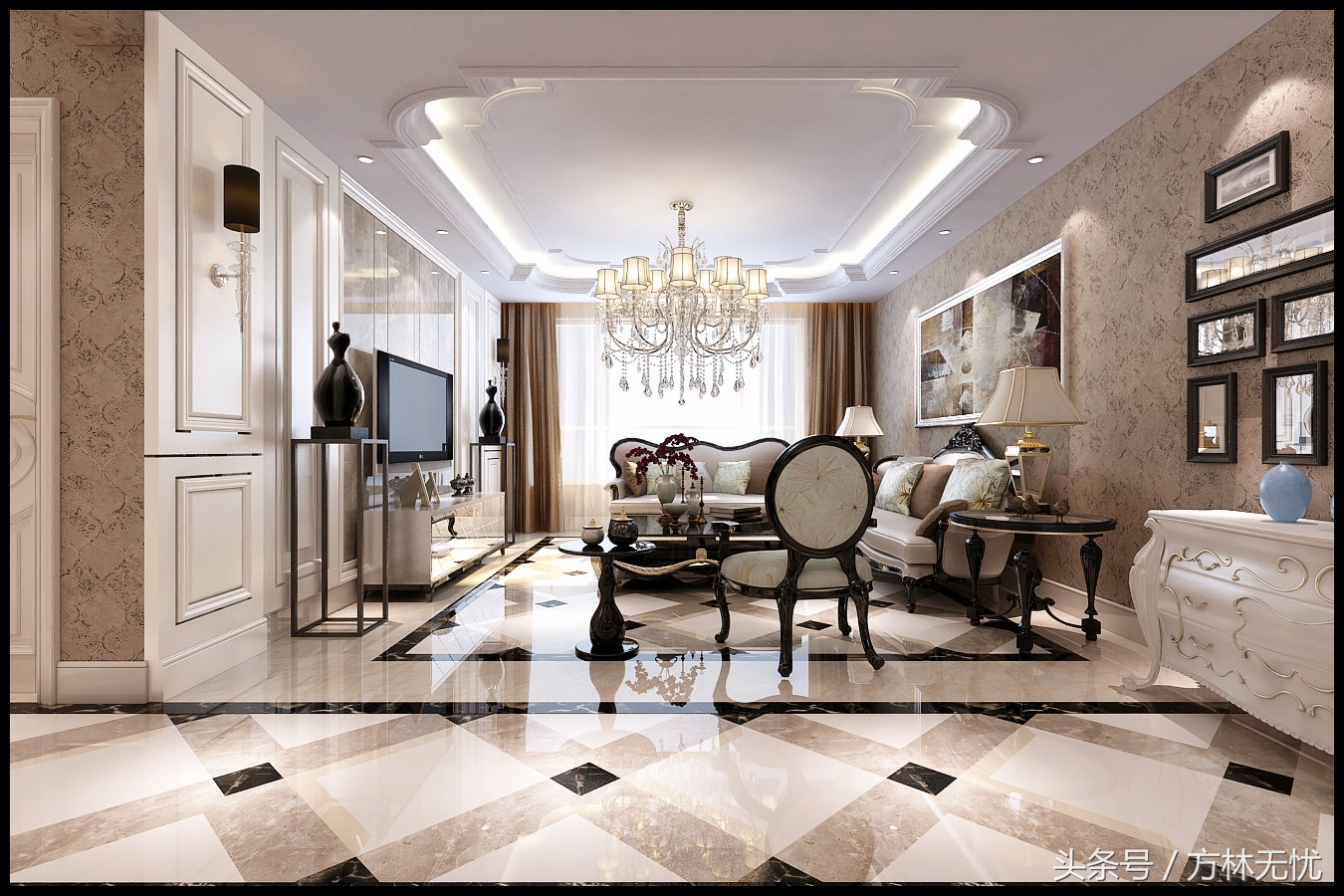 菏泽万达西户135平方装修效果图,万达华宅装修风格