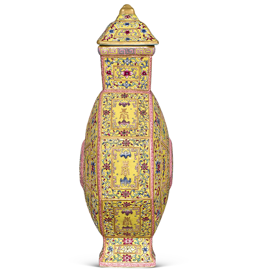 乾隆粉彩八宝纹盘,乾隆年制粉彩描金花瓶值多少钱