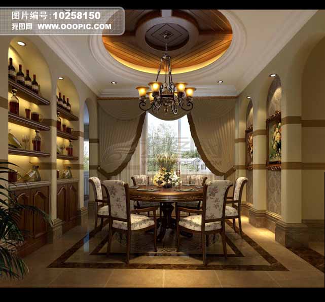 100个餐厅柜效果图,40平方餐厅包厢效果图