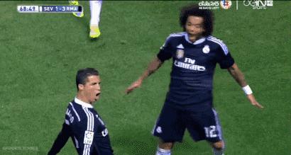 c罗进球后招牌动作超燃剪辑,c罗庆祝动作超清gif