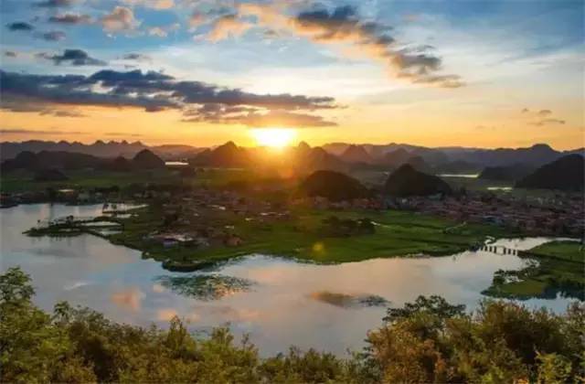 普者黑三生三世十里桃花风景,丘北普者黑十里桃花