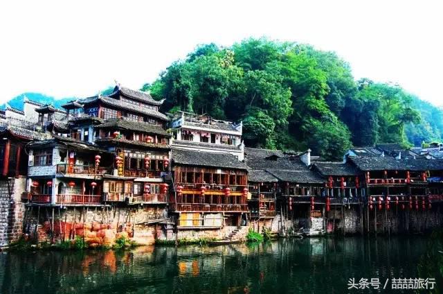 湘西凤凰城沱江风景,印象湘西凤凰古城