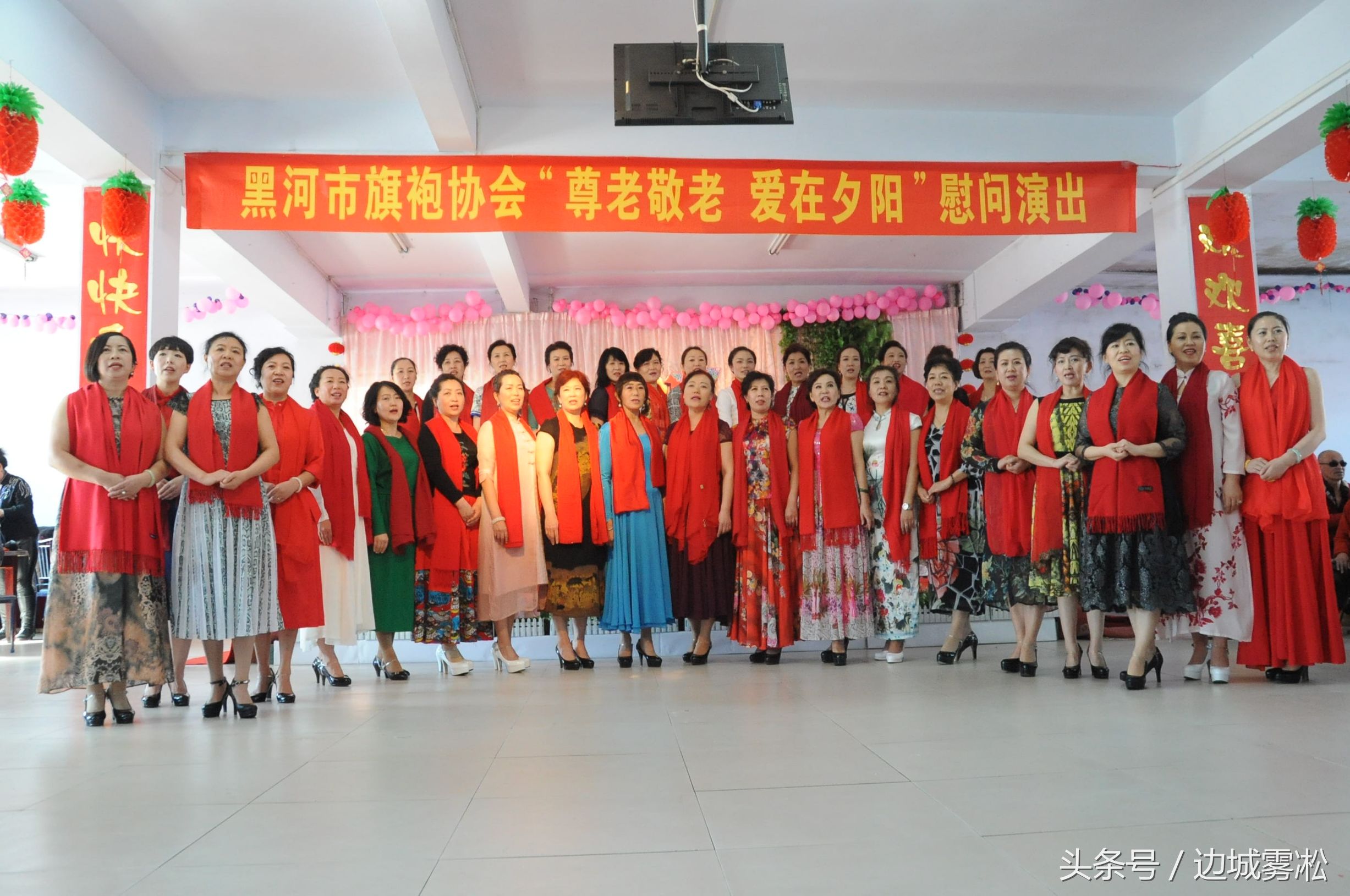 黑河市旗袍协会春节晚会,北安市旗袍协会三周年开场秀