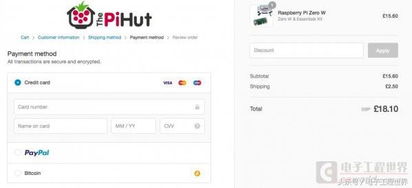 一步一步教你从英国购买RaspberryPiZeroW