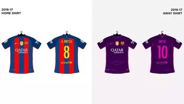 巴萨1617赛季球衣耐克,fcb与nike联名球衣
