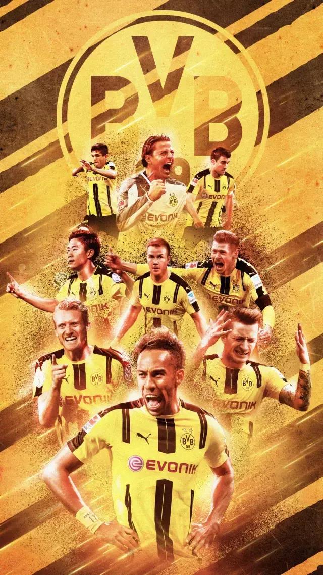 多特蒙德队徽带狮子图案的壁纸,多特蒙德壁纸高清全面屏