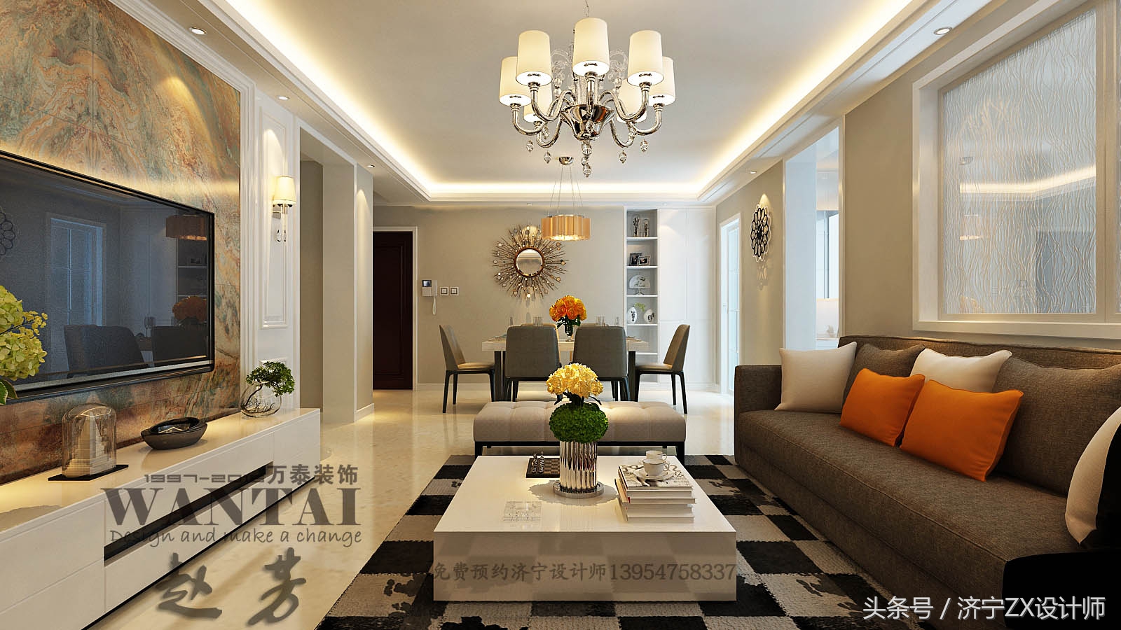 128平现代设计案例,100平现代简约花园设计效果图