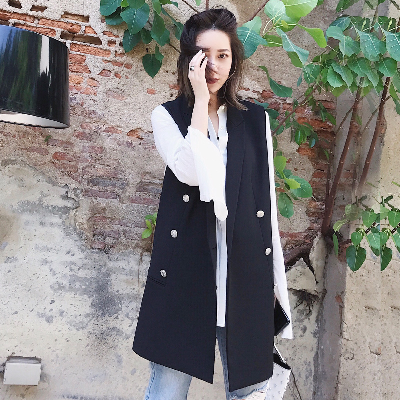 牛仔马甲西装马甲女外穿百搭,又到了穿西服的季节