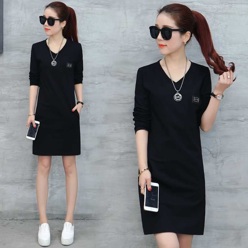 打底衫女内搭t恤中长款修身加绒,高领打底衫女秋冬新款长袖t恤衫