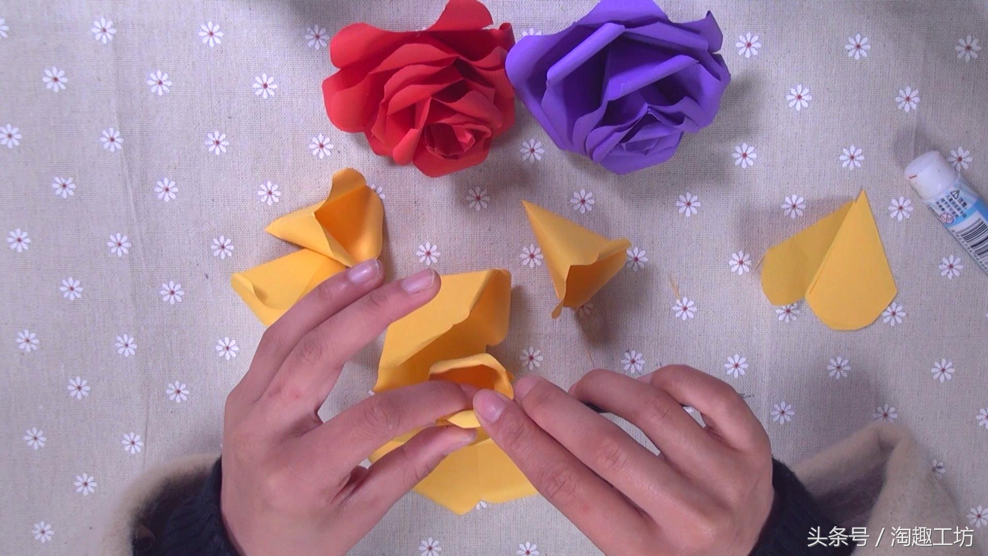 玫瑰花这样折才最漂亮,手残党也能学会的玫瑰花折法