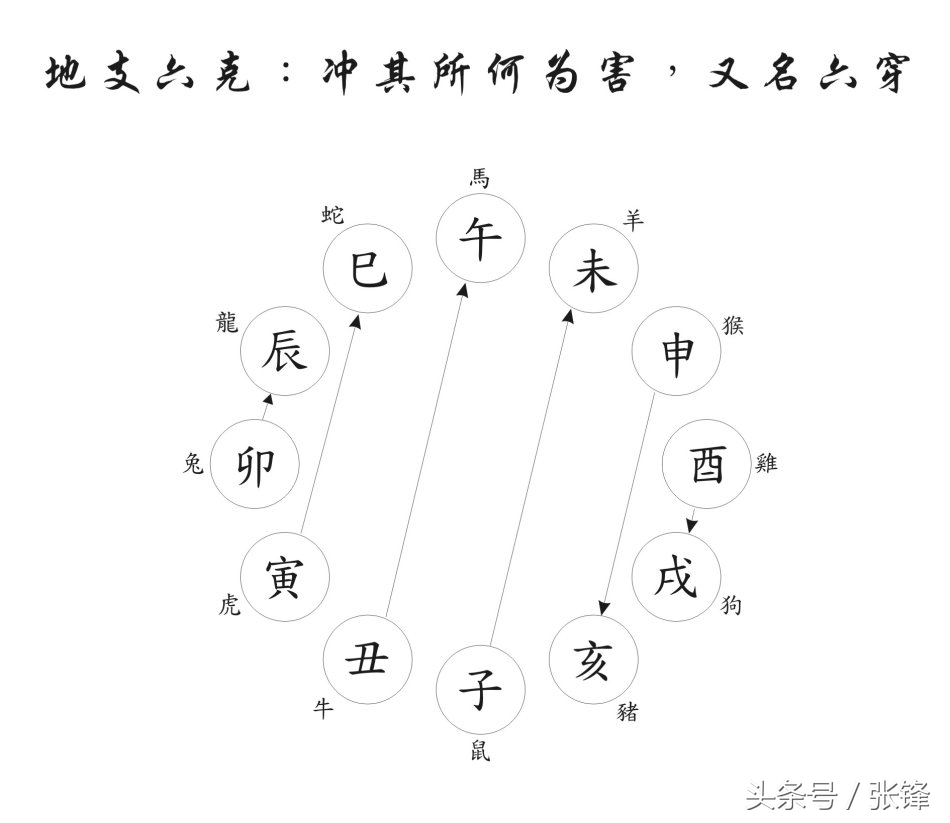 十二地支冲害关系,十二地支的冲刑破害的顺序