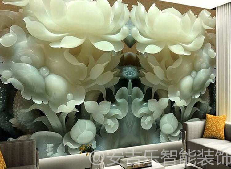 白色墙纸的装修效果,墙纸店装修效果图片