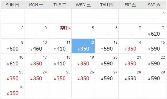 四月白菜价机票全在这了！从长春出发，最低只要129元！