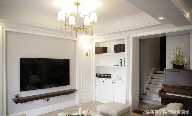 129平复式,三室两厅美式法式混搭