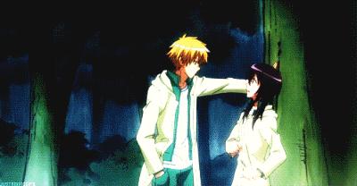 《会长是女仆大人》里面男主女主撒狗粮GIF，你能全都吃下吗？