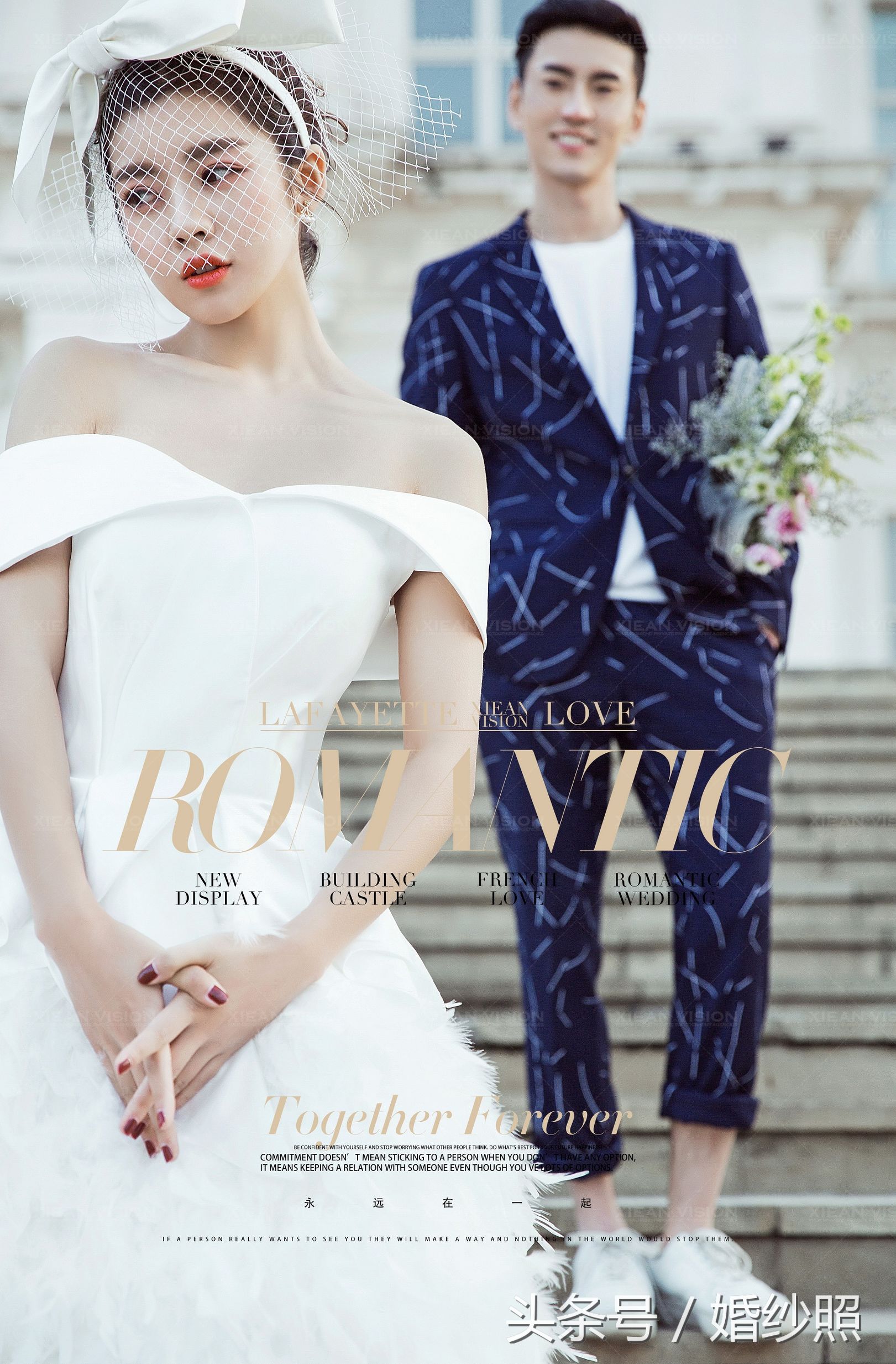 东方韵味婚纱照紫旗袍,婚纱照安漫风